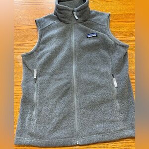 Patagonia Synchilla Womens M Fleece Layering Vest Nickel Gray Full Zip